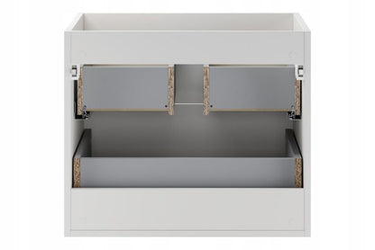 Skab under håndvask 60 cm Mat Hvid 2 Skuffer Blødt Luk 5907611679593