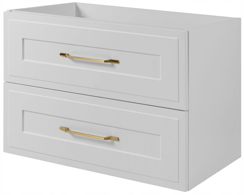 Underskab 80 cm Hvid Mat med Skuffer Soft Close Fremset Front 5907138805093