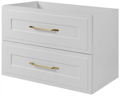 Underskab 80 cm Hvid Mat med Skuffer Soft Close Fremset Front 5907138805093