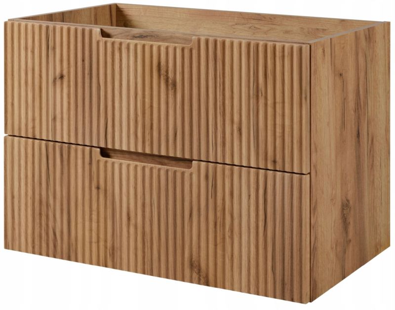 Væghængt underskab 80 cm dæk craft guld riflet MDF VENA
