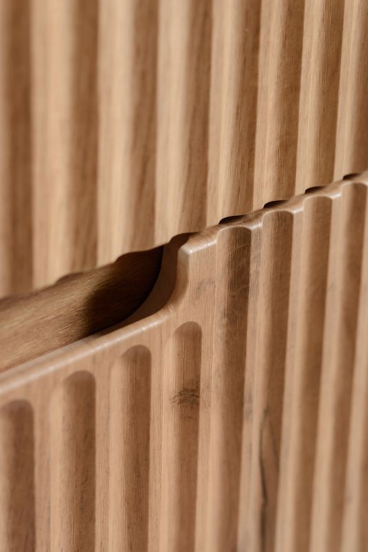 Væghængt underskab 80 cm dæk craft guld riflet MDF VENA