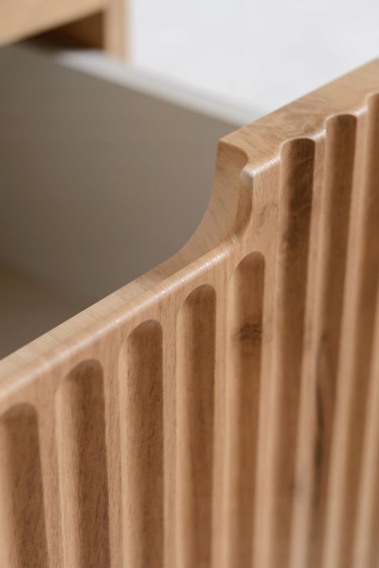 Væghængt underskab 80 cm dæk craft guld riflet MDF VENA