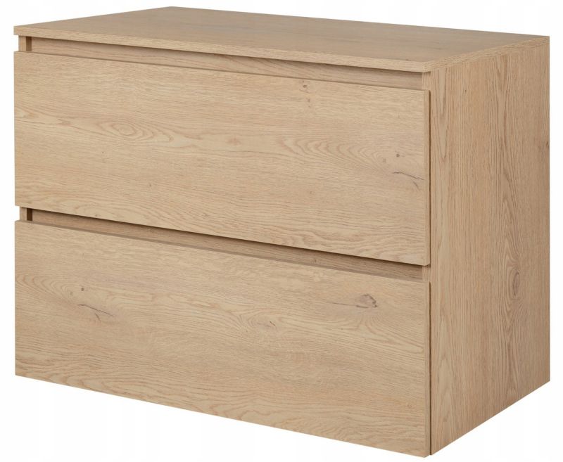 Væghængt underskab 80 cm lys eg med bordplade Simple 1 stk.