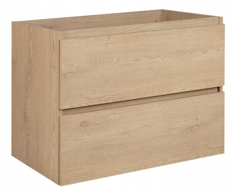 Væghængt underskab 80 cm lys eg med bordplade Simple 1 stk.
