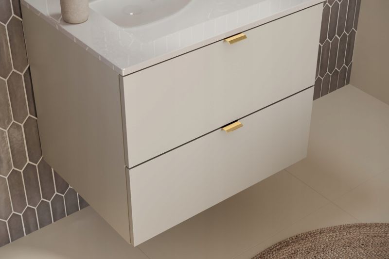 Vaskeskab 80 cm Cashmere 2 Skuffer MDF Soft Close