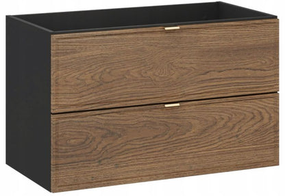 Undervaskeskab DONNA 80 cm Sort med Eg Casella Front