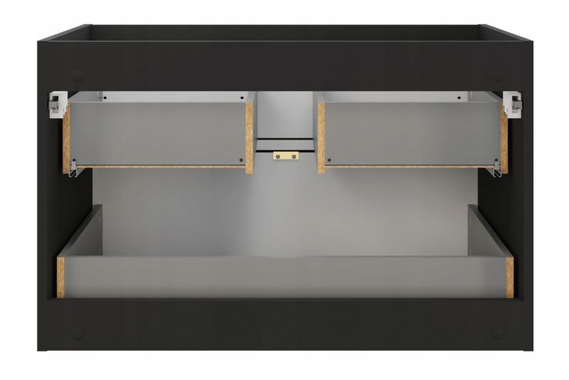 Undervaskeskab DONNA 80 cm Sort med Eg Casella Front