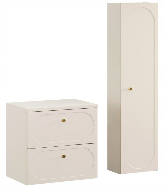 Badeværelsessæt Donna Sand 60 cm + 35 cm Beige