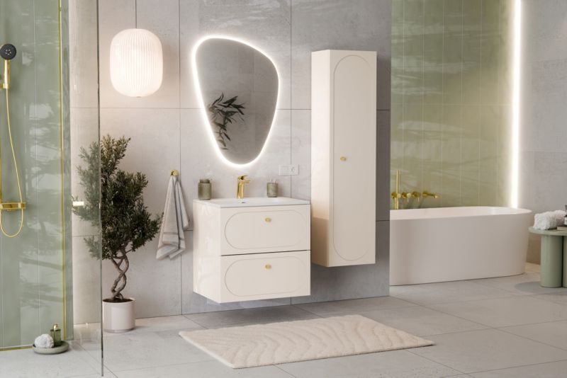 Badeværelsessæt Donna Sand 60 cm + 35 cm Beige