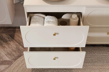 Badeværelsessæt Donna Sand 60 cm + 35 cm Beige