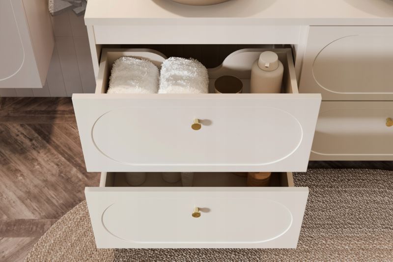 Badeværelsessæt Donna Sand 60 cm + 35 cm Beige