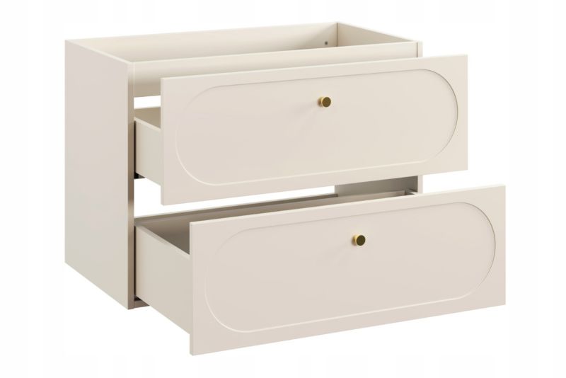 Badeværelsessæt Donna Sand Beige 60,2 cm + 35 cm med Blød Lukning