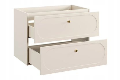 Badeværelsessæt Donna Sand Beige 60,2 cm + 35 cm med Blød Lukning