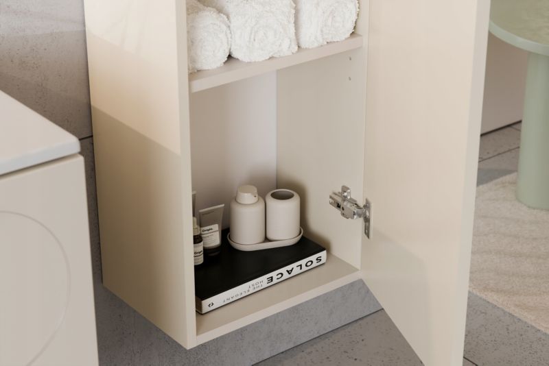 Badeværelsessæt Donna Sand Beige 60,2 cm + 35 cm med Blød Lukning