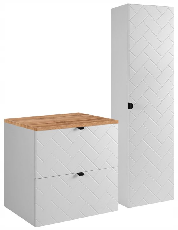 Badeværelsesmøbelsæt Trend 60 cm og 35 cm Hvid | 5906667162585