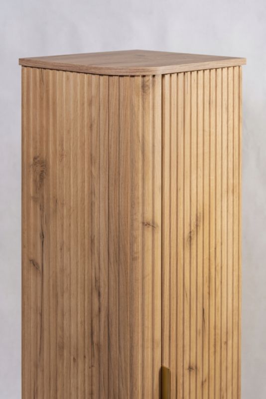 Badeværelsessæt Hængende 80 cm Sort Dæk Craft Riflet 2 Dele