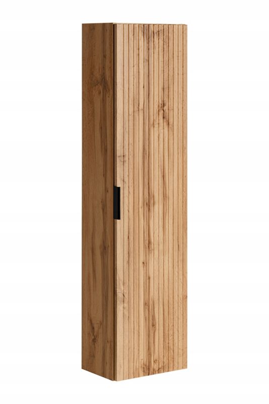 Badeværelsessæt Hængeskab 80 cm og Højskab 140 cm Egetræ Wotan Riflet