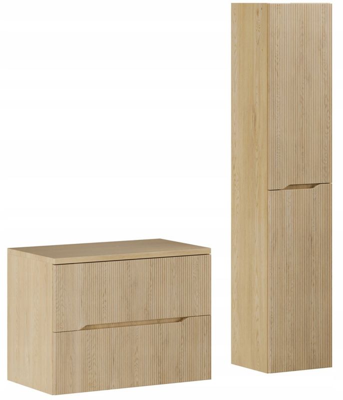 Badeværelsesmøbelsæt Nordic Cremona 80 cm og 170 cm Eg