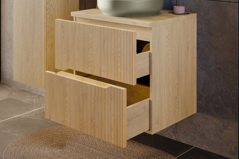 Badeværelsesmøbelsæt Nordic Cremona 80 cm og 170 cm Eg