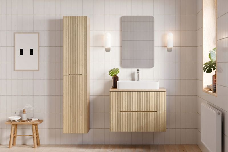 Badeværelsesmøbelsæt Nordic Cremona 80 cm og 170 cm Eg