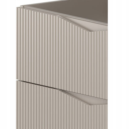 Hængende underskab med bordplade 80 cm Sandbeige Riflet CLEO
