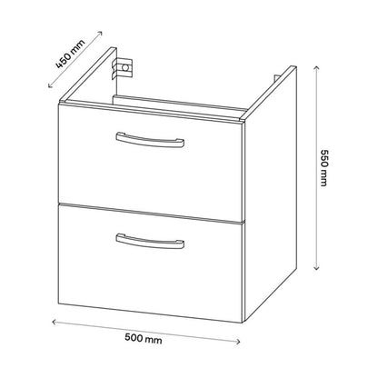 Væghængt vaskeskab Aruna 50 cm hvid