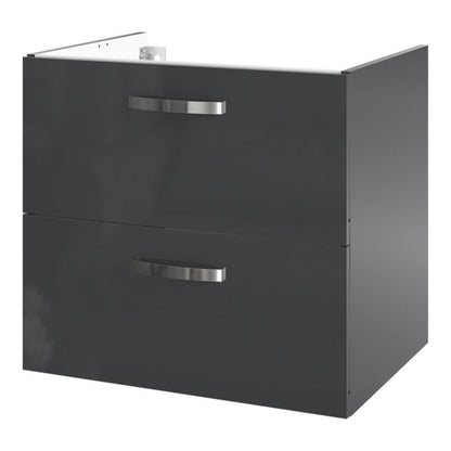 Væghængt underskab 60x45x55 cm Grå med 2 skuffer | 5063022058720
