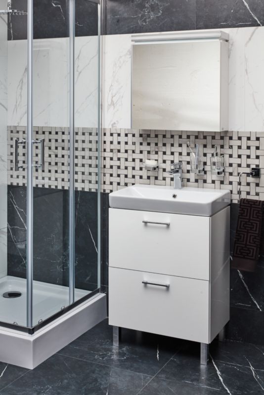 Cersanit Olivia Mille 60 cm hvid vaskeskab