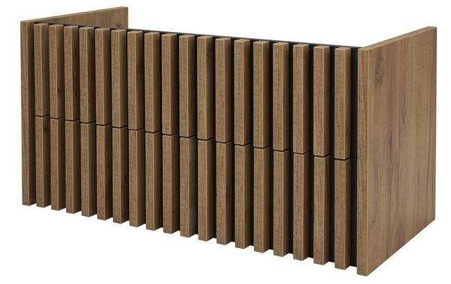 Væghængt vaskeskab Deftrans Line 100,5 cm i gylden eg