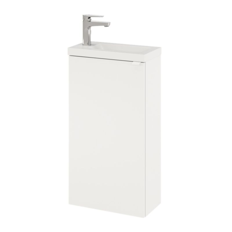 GoodHome Imandra 44 cm fritstående vaskeskab i mat hvid