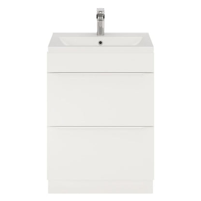 GoodHome Imandra 60 cm fritstående vaskeskab i mat hvid