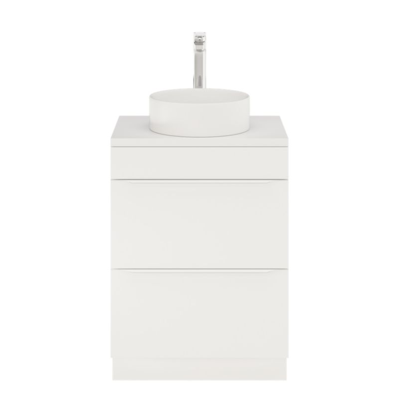 GoodHome Imandra 60 cm fritstående vaskeskab i mat hvid