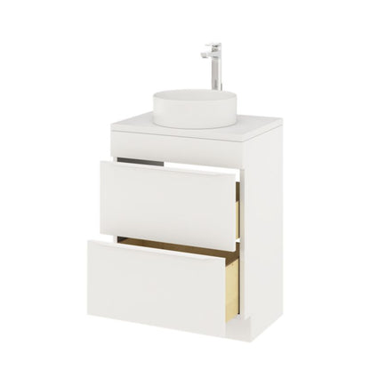 GoodHome Imandra 60 cm fritstående vaskeskab i mat hvid