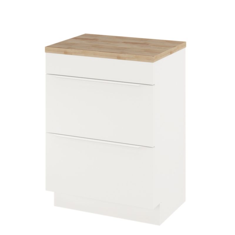 GoodHome Imandra 60 cm fritstående vaskeskab i mat hvid