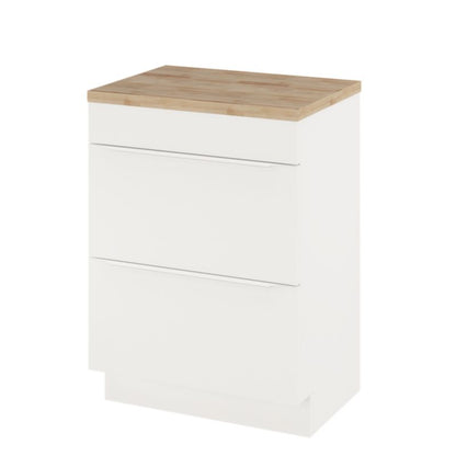 GoodHome Imandra 60 cm fritstående vaskeskab i mat hvid