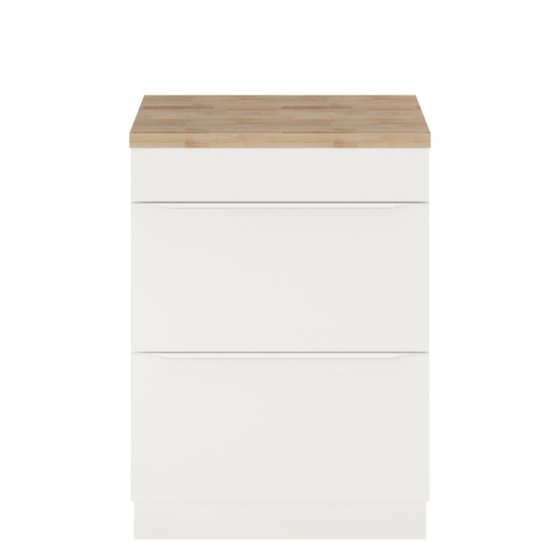 GoodHome Imandra 60 cm fritstående vaskeskab i mat hvid