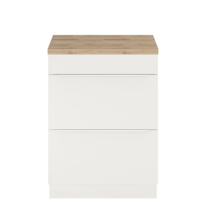 GoodHome Imandra 60 cm fritstående vaskeskab i mat hvid