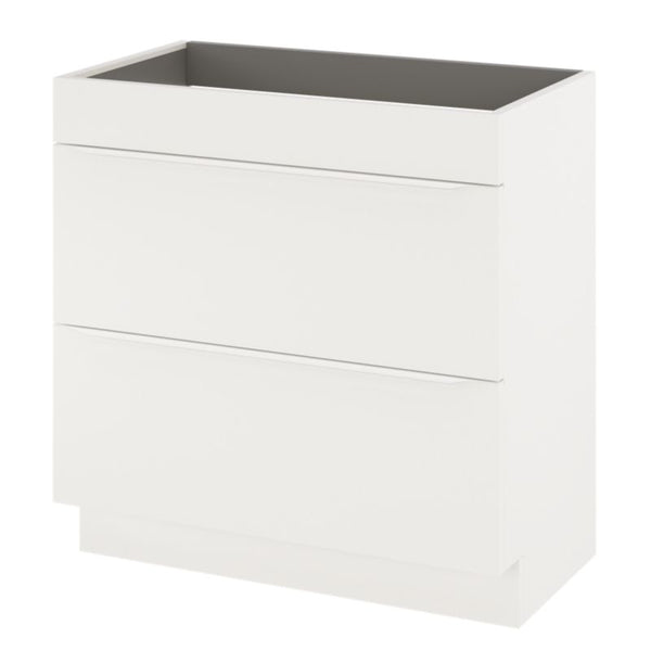 Vaskeskab 80 cm Stående Hvid Mat