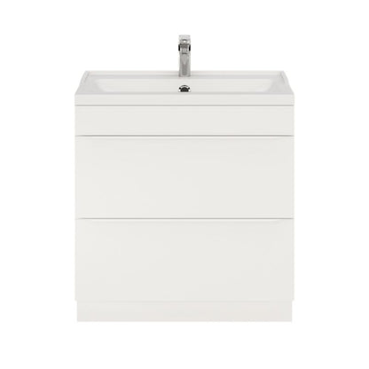 Vaskeskab 80 cm Stående Hvid Mat