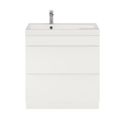 GoodHome Imandra 80 cm fritstående vaskeskab i mat hvid
