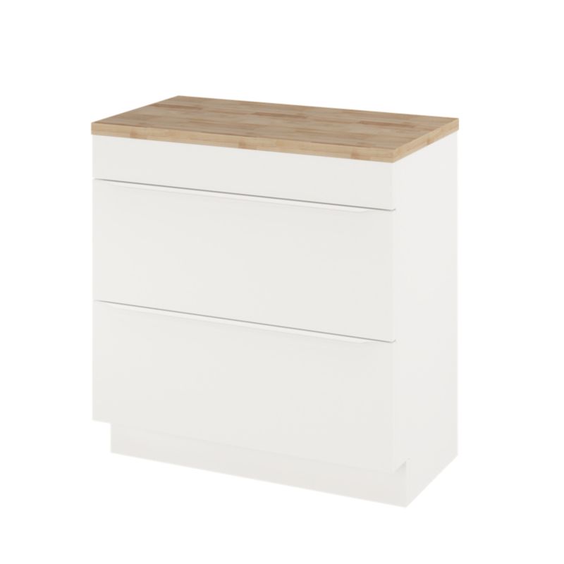 Vaskeskab 80 cm Stående Hvid Mat