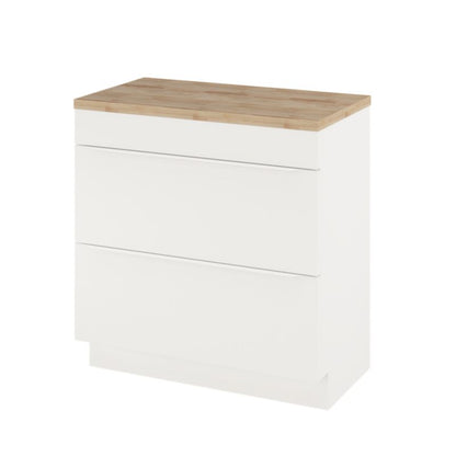 Vaskeskab 80 cm Stående Hvid Mat