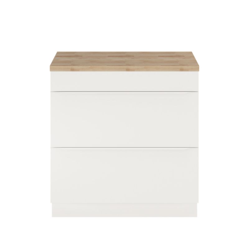 GoodHome Imandra 80 cm fritstående vaskeskab i mat hvid