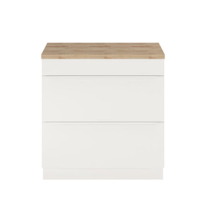 Vaskeskab 80 cm Stående Hvid Mat