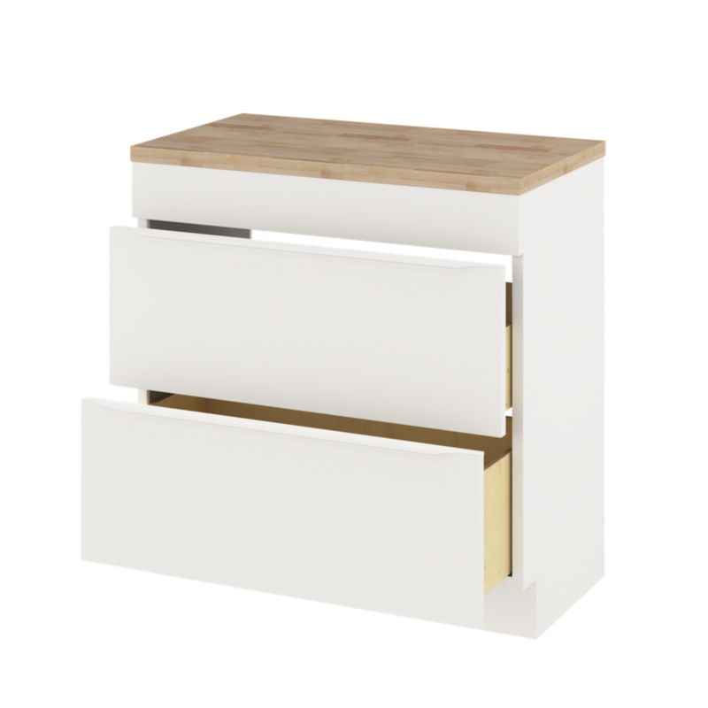 GoodHome Imandra 80 cm fritstående vaskeskab i mat hvid