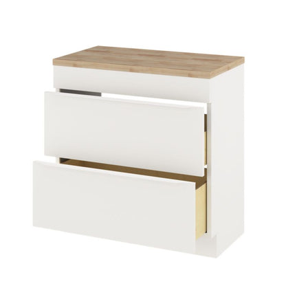GoodHome Imandra 80 cm fritstående vaskeskab i mat hvid