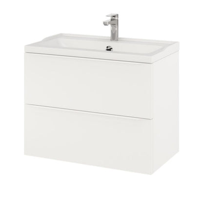 GoodHome Imandra 80 cm væghængt vaskeskab i mat hvid