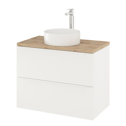 GoodHome Imandra 80 cm væghængt vaskeskab i mat hvid