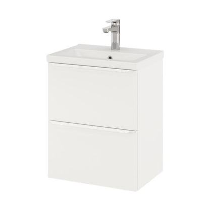 GoodHome Imandra Slim 50 cm væghængt skabsmodul til vask i mat hvid