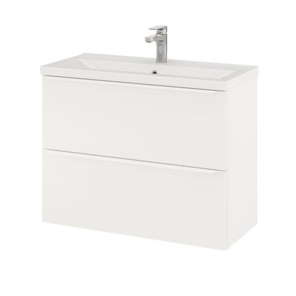 GoodHome Imandra Slim 80 cm væghængt underskab til vask i mat hvid